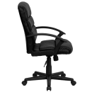 Flash Furniture GO-1004-BK-LEA-GG Swivel Office Chair w/ Mid Back - Black LeatherSoft Upholstery thumbnail 3