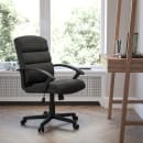 Flash Furniture GO-1004-BK-LEA-GG Swivel Office Chair w/ Mid Back - Black LeatherSoft Upholstery thumbnail 9
