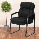 Flash Furniture GO-1156-BK-GG Side Chair - Black Microfiber Upholstery, Black Metal Frame thumbnail 5
