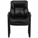 Flash Furniture GO-1156-BK-LEA-GG Side Chair - Black LeatherSoft Upholstery, Black Metal Frame thumbnail 5