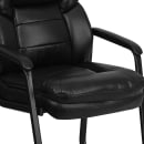 Flash Furniture GO-1156-BK-LEA-GG Side Chair - Black LeatherSoft Upholstery, Black Metal Frame thumbnail 7