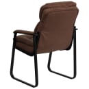 Flash Furniture GO-1156-BN-GG Side Chair - Brown Microfiber Upholstery, Black Metal Frame thumbnail 4