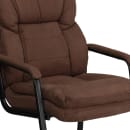 Flash Furniture GO-1156-BN-GG Side Chair - Brown Microfiber Upholstery, Black Metal Frame thumbnail 7