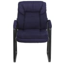Flash Furniture GO-1156-NVY-GG Side Chair - Navy Blue Microfiber Upholstery, Black Metal Frame thumbnail 4