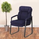 Flash Furniture GO-1156-NVY-GG Side Chair - Navy Blue Microfiber Upholstery, Black Metal Frame thumbnail 5