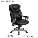 Flash Furniture GO-1534-BK-LEA-GG Swivel Big & Tall Office Chair w/ High Back - Black LeatherSoft Upholstery thumbnail 2