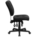 Flash Furniture GO-1574-BK-GG Swivel Office Chair w/ Mid Back - Black LeatherSoft Upholstery thumbnail 3