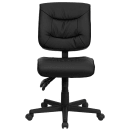Flash Furniture GO-1574-BK-GG Swivel Office Chair w/ Mid Back - Black LeatherSoft Upholstery thumbnail 5