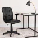 Flash Furniture GO-1691-1-BK-A-GG Swivel Office Chair w/ Mid Back - Black Vinyl Upholstery thumbnail 9