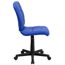 Flash Furniture GO-1691-1-BLUE-GG Swivel Office Chair w/ Mid Back - Blue Vinyl Upholstery thumbnail 3