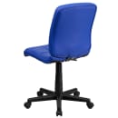 Flash Furniture GO-1691-1-BLUE-GG Swivel Office Chair w/ Mid Back - Blue Vinyl Upholstery thumbnail 4