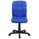 Flash Furniture GO-1691-1-BLUE-GG Swivel Office Chair w/ Mid Back - Blue Vinyl Upholstery thumbnail 5