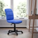 Flash Furniture GO-1691-1-BLUE-GG Swivel Office Chair w/ Mid Back - Blue Vinyl Upholstery thumbnail 9