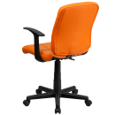 Flash Furniture GO-1691-1-ORG-A-GG Swivel Office Arm Chair w/ Mid Back - Orange Vinyl Upholstery thumbnail 4