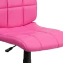 Flash Furniture GO-1691-1-PINK-GG Swivel Office Chair w/ Mid Back - Pink Vinyl Upholstery thumbnail 7