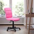 Flash Furniture GO-1691-1-PINK-GG Swivel Office Chair w/ Mid Back - Pink Vinyl Upholstery thumbnail 9
