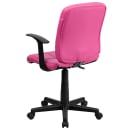 Flash Furniture GO-1691-1-PINK-A-GG Swivel Office Arm Chair w/ Mid Back - Pink Vinyl Upholstery thumbnail 4