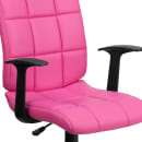 Flash Furniture GO-1691-1-PINK-A-GG Swivel Office Arm Chair w/ Mid Back - Pink Vinyl Upholstery thumbnail 7