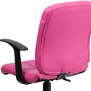 Flash Furniture GO-1691-1-PINK-A-GG Swivel Office Arm Chair w/ Mid Back - Pink Vinyl Upholstery thumbnail 8