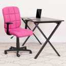 Flash Furniture GO-1691-1-PINK-A-GG Swivel Office Arm Chair w/ Mid Back - Pink Vinyl Upholstery thumbnail 9