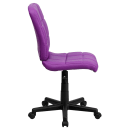 Flash Furniture GO-1691-1-PUR-GG Swivel Office Chair w/ Mid Back - Purple Vinyl Upholstery thumbnail 3