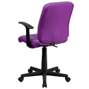 Flash Furniture GO-1691-1-PUR-A-GG Swivel Office Arm Chair w/ Mid Back - Purple Vinyl Upholstery thumbnail 4