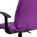 Flash Furniture GO-1691-1-PUR-A-GG Swivel Office Arm Chair w/ Mid Back - Purple Vinyl Upholstery thumbnail 8