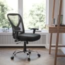 Flash Furniture GO-2032-GG Swivel Big & Tall Office Chair w/ Mid Back - Black Mesh Back & Seat thumbnail 9