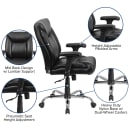 Flash Furniture GO-2073-LEA-GG Swivel Big & Tall Office Chair w/ Mid Back - Black LeatherSoft Upholstery thumbnail 6