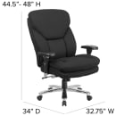 Flash Furniture GO-2085-GG Swivel Big & Tall Office Chair w/ High Back - Black Polyester Upholstery thumbnail 2