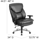 Flash Furniture GO-2085-LEA-GG Swivel Big & Tall Office Chair w/ High Back - Black LeatherSoft Upholstery thumbnail 2