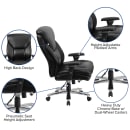Flash Furniture GO-2085-LEA-GG Swivel Big & Tall Office Chair w/ High Back - Black LeatherSoft Upholstery thumbnail 6