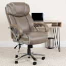 Flash Furniture GO-2092M-1-TP-GG Swivel Big & Tall Office Chair w/ High Back - Taupe LeatherSoft Upholstery thumbnail 9