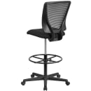 Flash Furniture GO-2100-GG Swivel Drafting Stool w/ Mid Back - Black Polyester Upholstery thumbnail 4