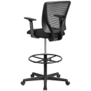 Flash Furniture GO-2100-A-GG Swivel Drafting Stool w/ Arms & Mid Back - Black Polyester Upholstery thumbnail 4