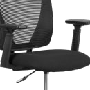 Flash Furniture GO-2100-A-GG Swivel Drafting Stool w/ Arms & Mid Back - Black Polyester Upholstery thumbnail 7