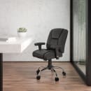 Flash Furniture GO-2132-LEA-GG Swivel Big & Tall Office Chair w/ Mid Back - Black LeatherSoft Upholstery thumbnail 9
