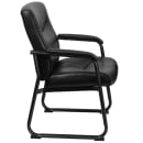 Flash Furniture GO-2136-GG Big & Tall Side Arm Chair - Black LeatherSoft Upholstery, Black Steel Frame thumbnail 3