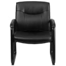 Flash Furniture GO-2136-GG Big & Tall Side Arm Chair - Black LeatherSoft Upholstery, Black Steel Frame thumbnail 5