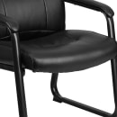 Flash Furniture GO-2136-GG Big & Tall Side Arm Chair - Black LeatherSoft Upholstery, Black Steel Frame thumbnail 7