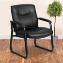 Flash Furniture GO-2136-GG Big & Tall Side Arm Chair - Black LeatherSoft Upholstery, Black Steel Frame thumbnail 9