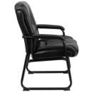 Flash Furniture GO-2138-GG Big & Tall Side Arm Chair - Black LeatherSoft Upholstery, Black Steel Frame thumbnail 3
