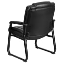 Flash Furniture GO-2138-GG Big & Tall Side Arm Chair - Black LeatherSoft Upholstery, Black Steel Frame thumbnail 4