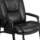 Flash Furniture GO-2138-GG Big & Tall Side Arm Chair - Black LeatherSoft Upholstery, Black Steel Frame thumbnail 7