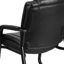 Flash Furniture GO-2138-GG Big & Tall Side Arm Chair - Black LeatherSoft Upholstery, Black Steel Frame thumbnail 8