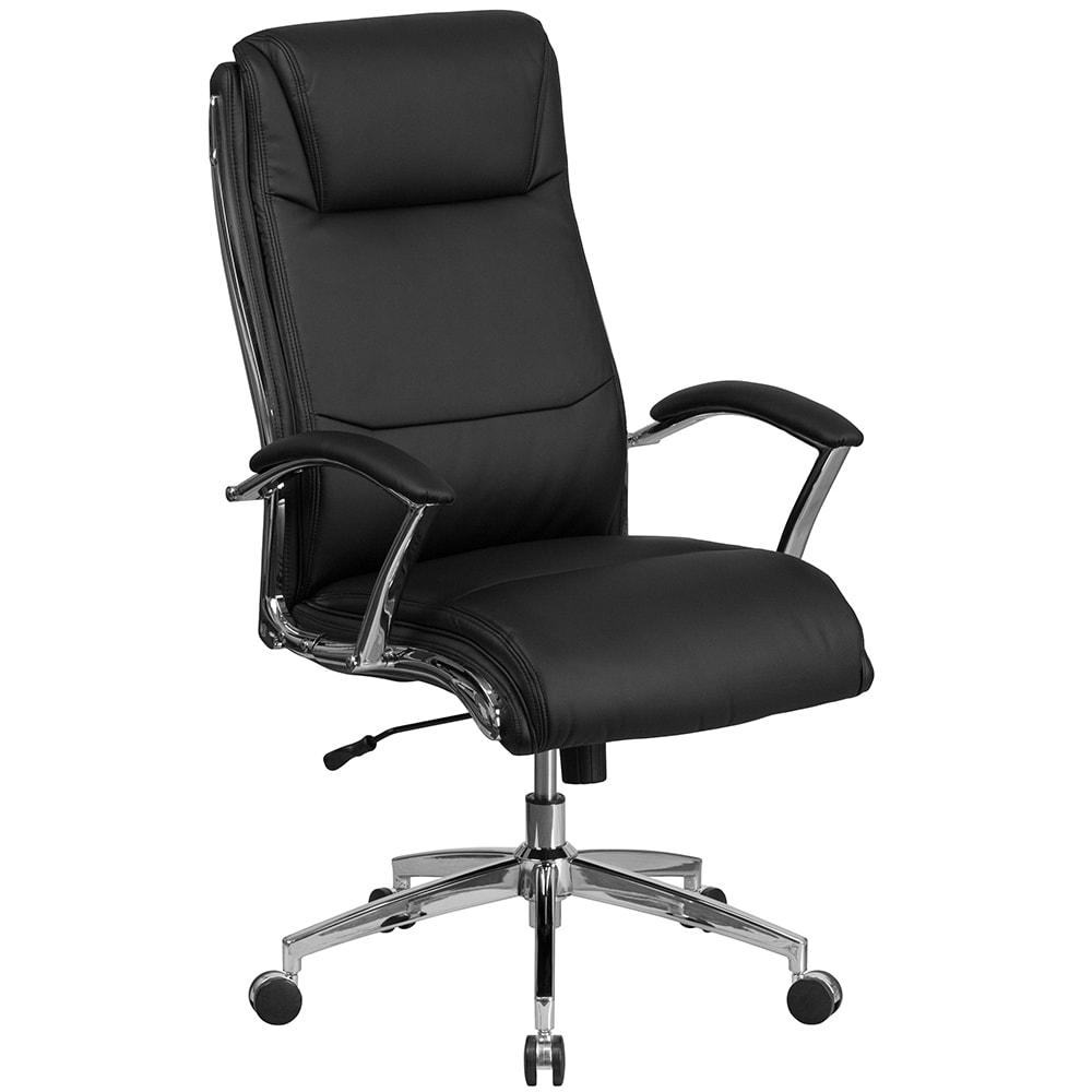 Flash Furniture GO-2192-BK-GG Swivel Office Chair w/ High Back - Black LeatherSoft Upholstery