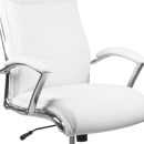 Flash Furniture GO-2192-WH-GG Swivel Office Chair w/ High Back - White LeatherSoft Upholstery thumbnail 7