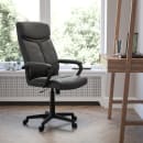 Flash Furniture GO-2196-1-GG Swivel Office Chair w/ High Back - Black Mesh Back & LeatherSoft Seat thumbnail 9