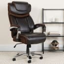 Flash Furniture GO-2223-BN-GG Swivel Big & Tall Office Chair w/ High Back - Brown LeatherSoft Upholstery thumbnail 9