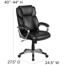 Flash Furniture GO-2236M-BK-GG Swivel Office Chair w/ Mid Back - Black LeatherSoft Upholstery thumbnail 2